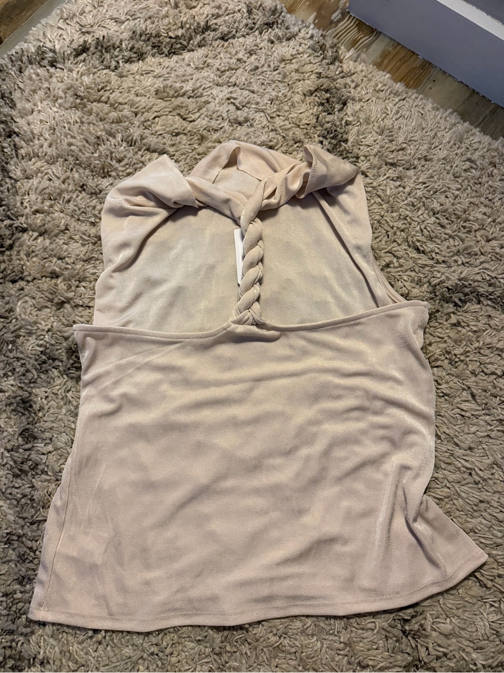 Express Sleeveless Braided Halter Top in Light tan - Picture 3 of 5